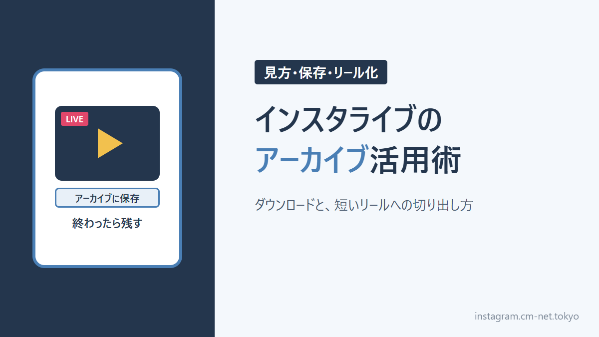 インスタライブのアーカイブ活用術のアイキャッチ画像