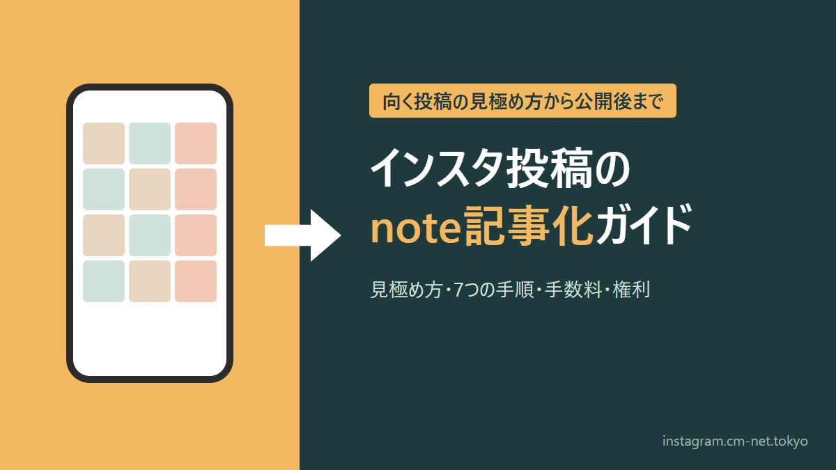 インスタ投稿のnote記事化ガイドのアイキャッチ